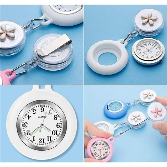 Nurse Watch Glow Pointer in The Dark Clip Watch Lapel Watch Nurse Fob Watch - Picture 5 of 7
